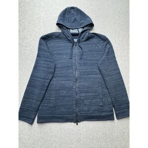 Johnn Varvatos Full Zip Hoodie Mens Large Blue Sweater Casual Preppy‎ Outdoors